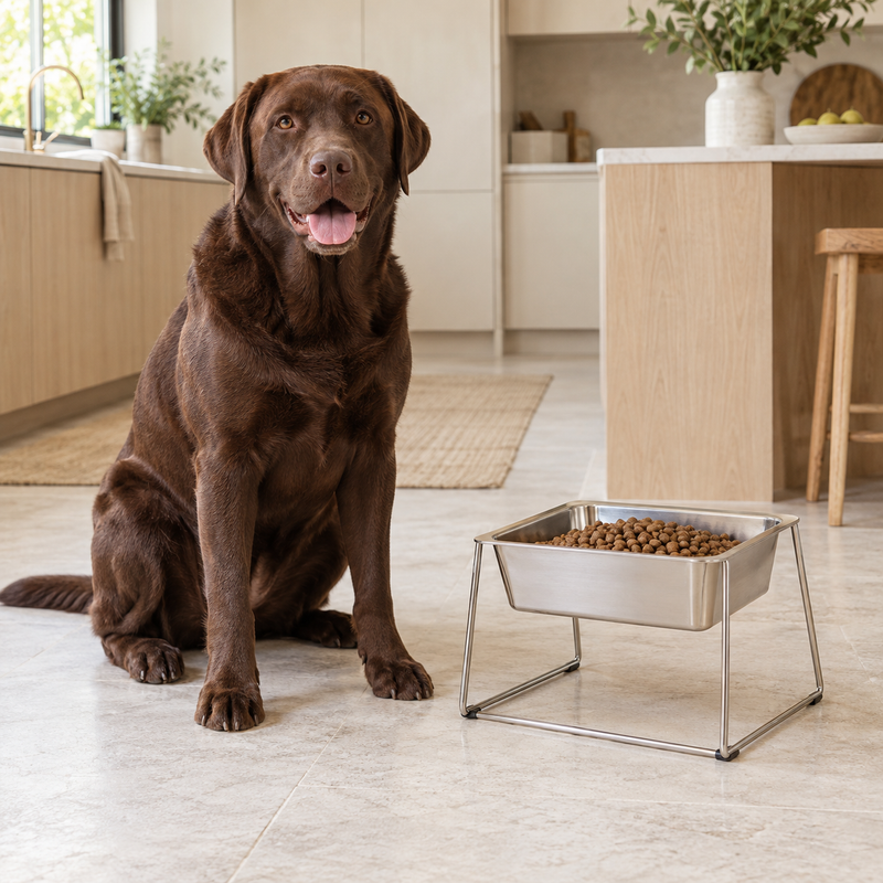 Comedero elevado para perros grandes